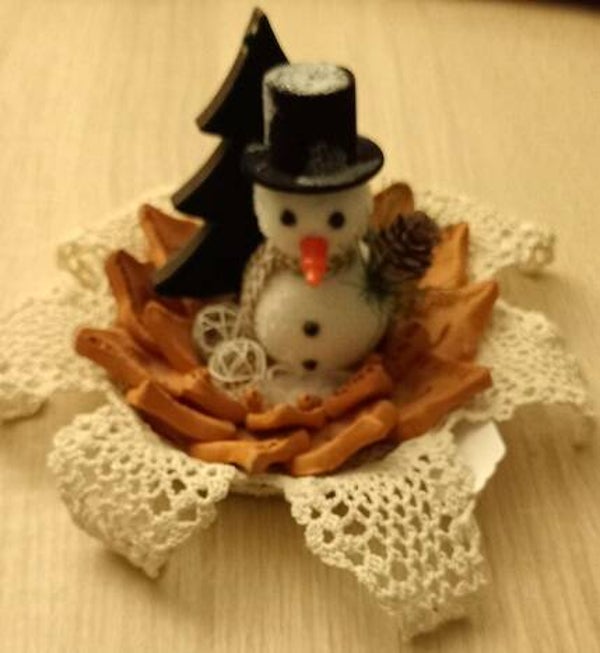 Décoration de Table Bonhomme de Neige Festive
