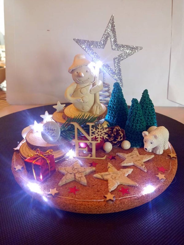 Déco table "bonhomme de neige"