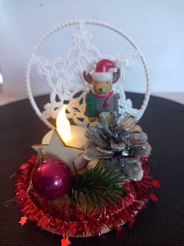 Déco table "attrape-rêve + renne"