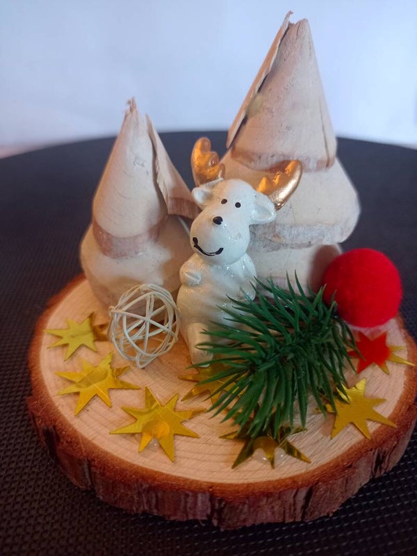 Déco table "cerf dans la forêt"