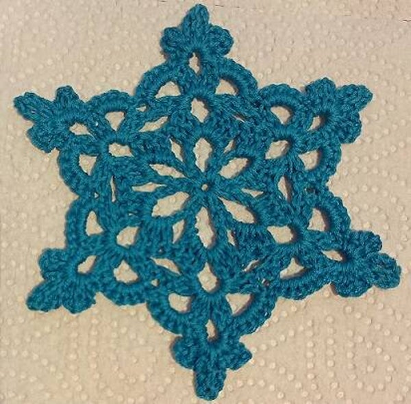 Déco sapin "flocon de neige" 12 cm