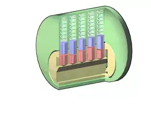 Serrure à goupilles verrouillée