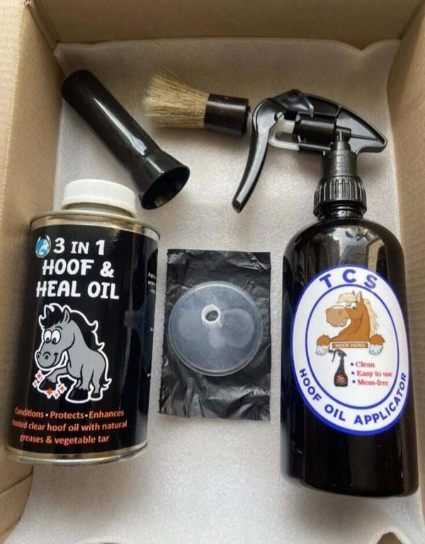 Hoof Oil Applicator Bundle Round Bottle