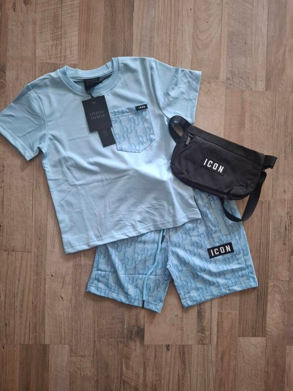 Stoere set ICON Boys Blue + tasje