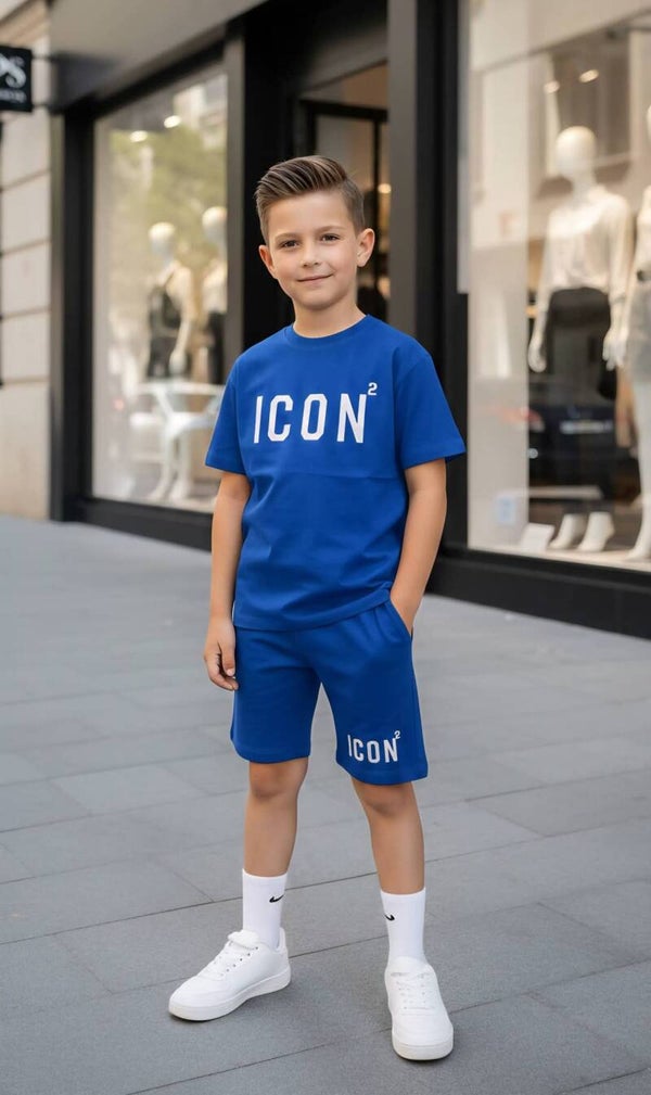 Stoere set ICON Boys Blauw / wit