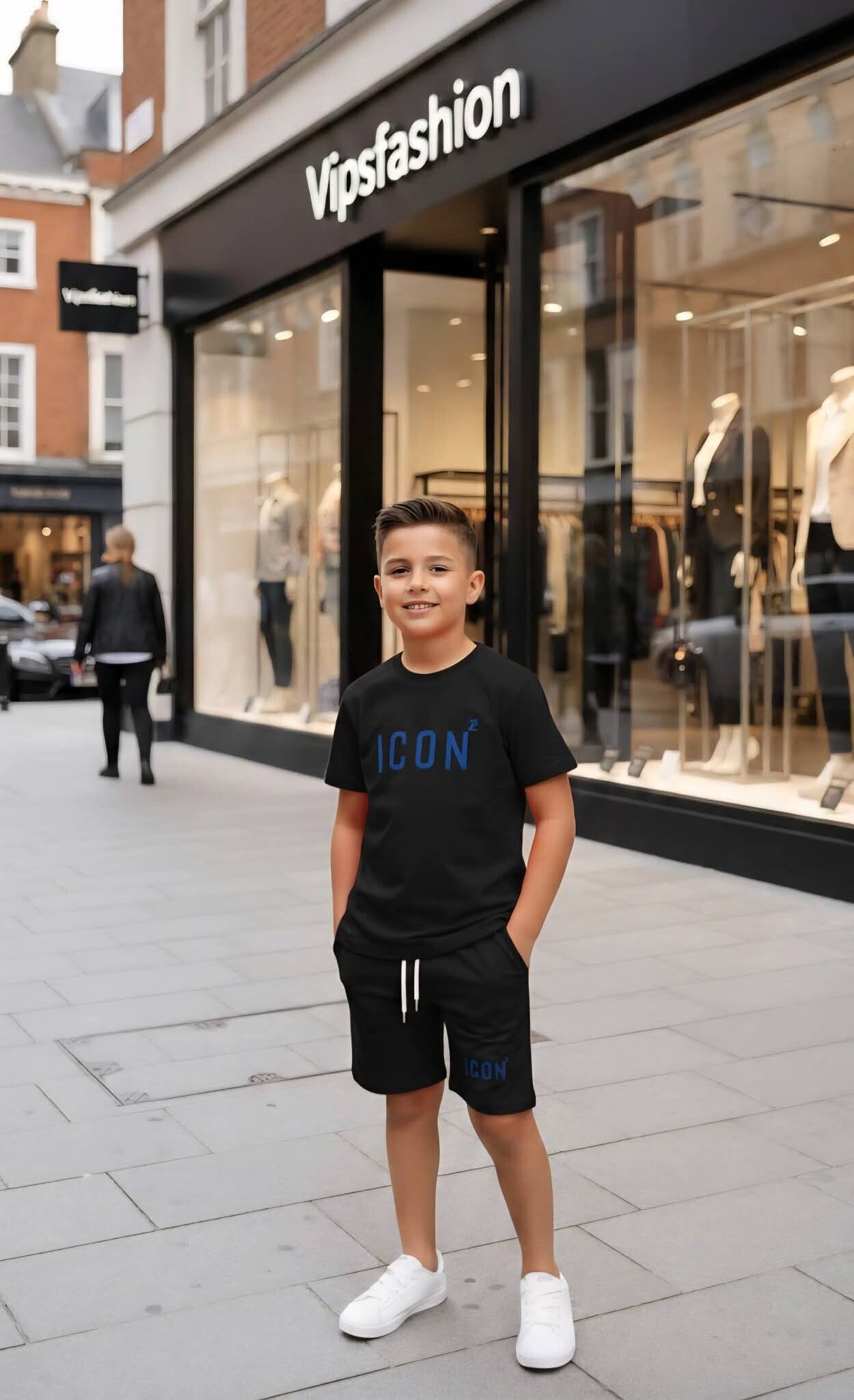 Set ICON Boy Zwart en Blauw/Groen