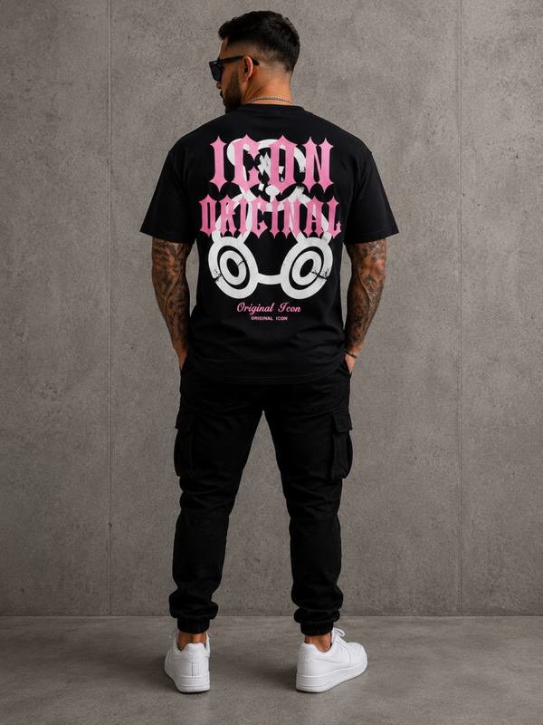 Stoer shirt ICON Black/Pink Beer