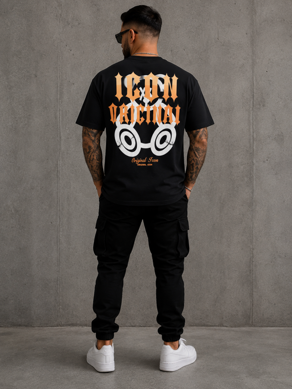 Stoer shirt ICON Black/Peach Beer