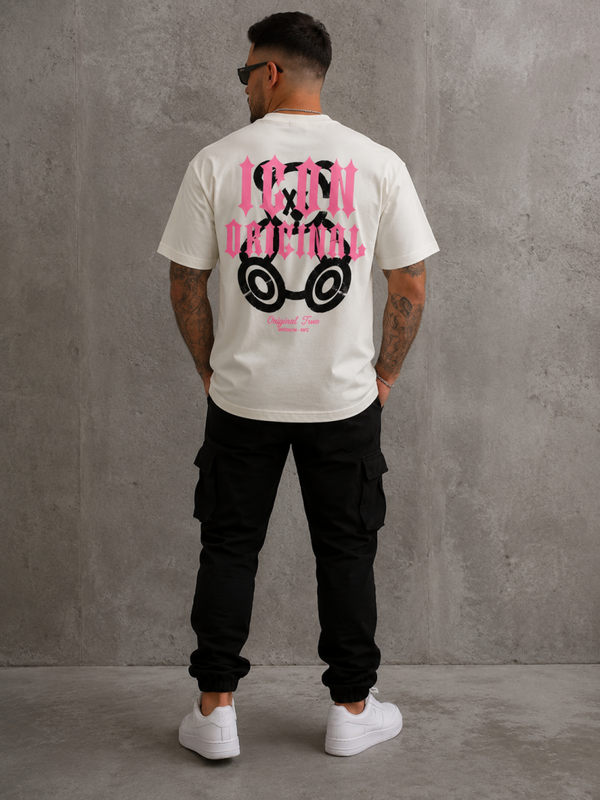 Stoer shirt ICON White/Pink Beer