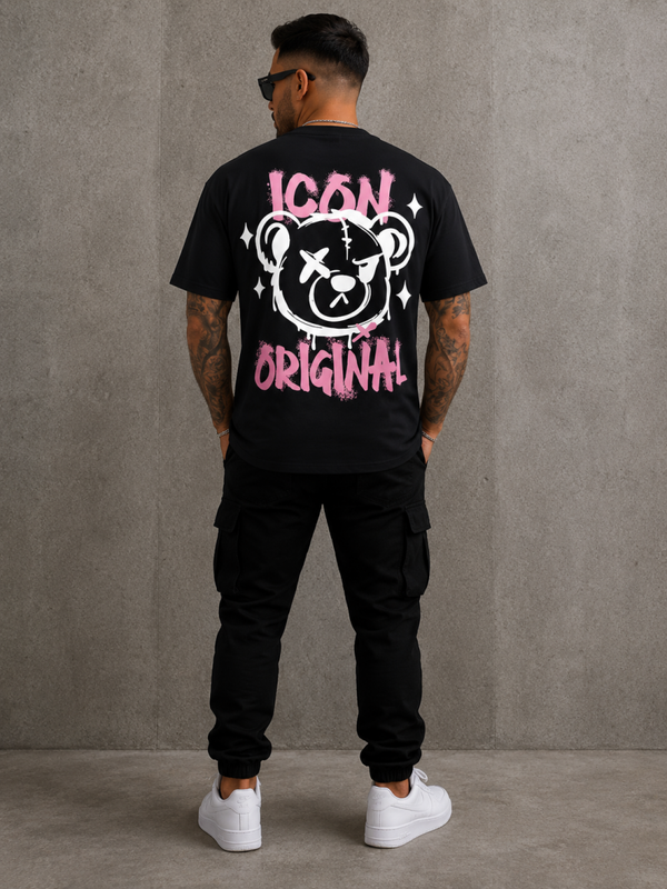 Stoer shirt ICON Black/Pink