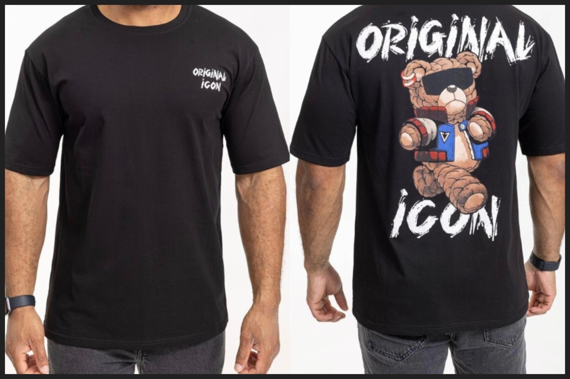 Shirt ICON ´Sunglasses´ Zwart