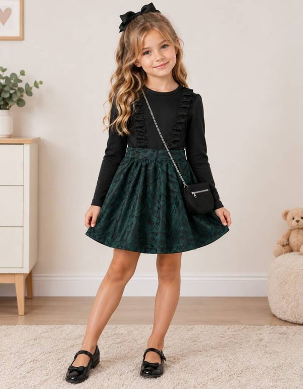 Super leuk jurkje Black/Green