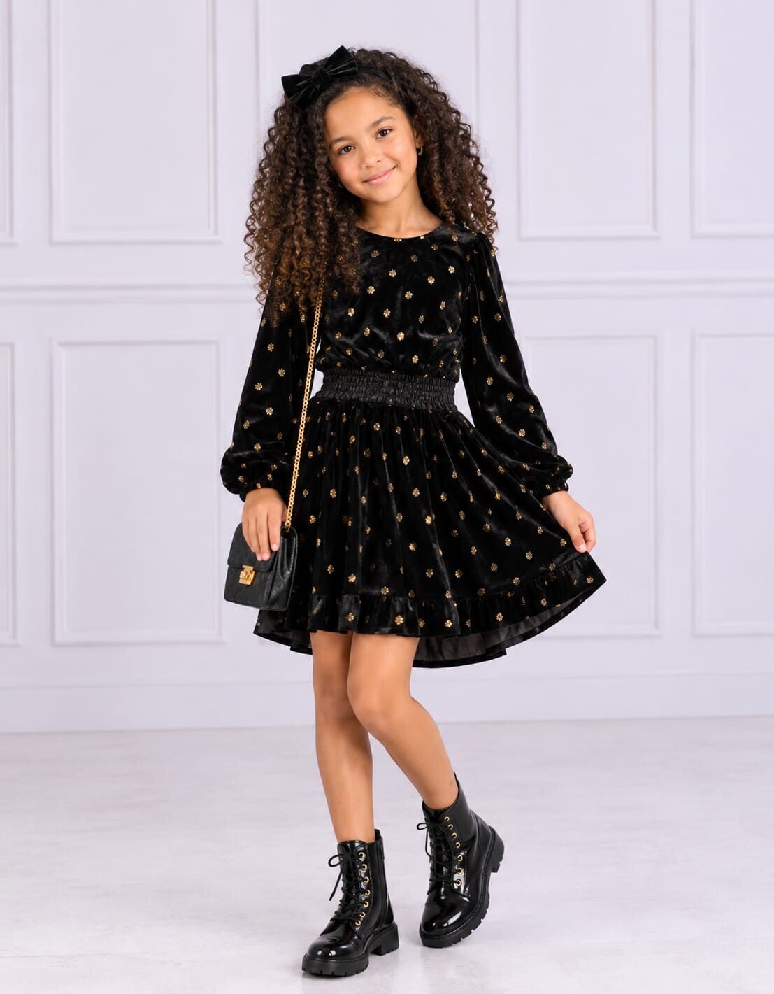 Super leuk jurkje Black/Gold