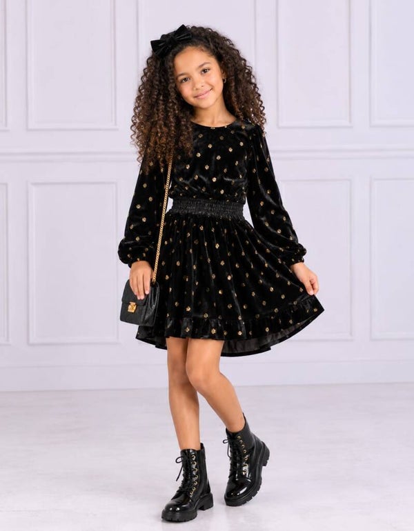 Super leuk jurkje Black/Gold