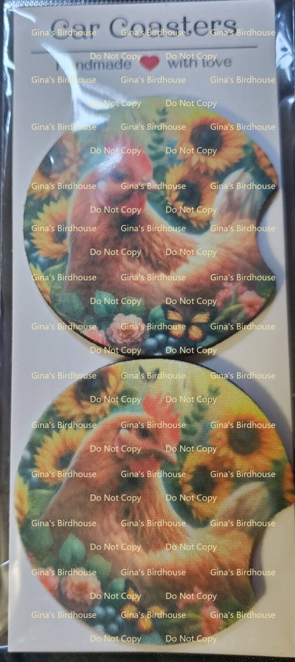 Chicken & Sunflowers