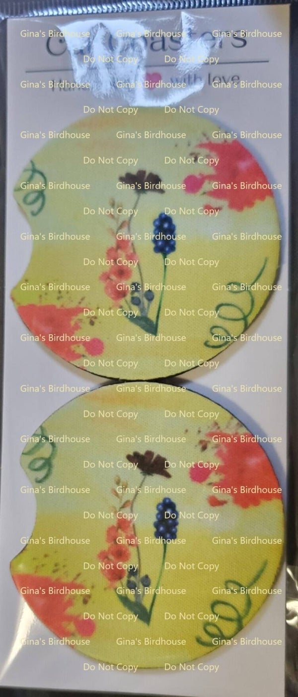 Flowers w/Yellow background