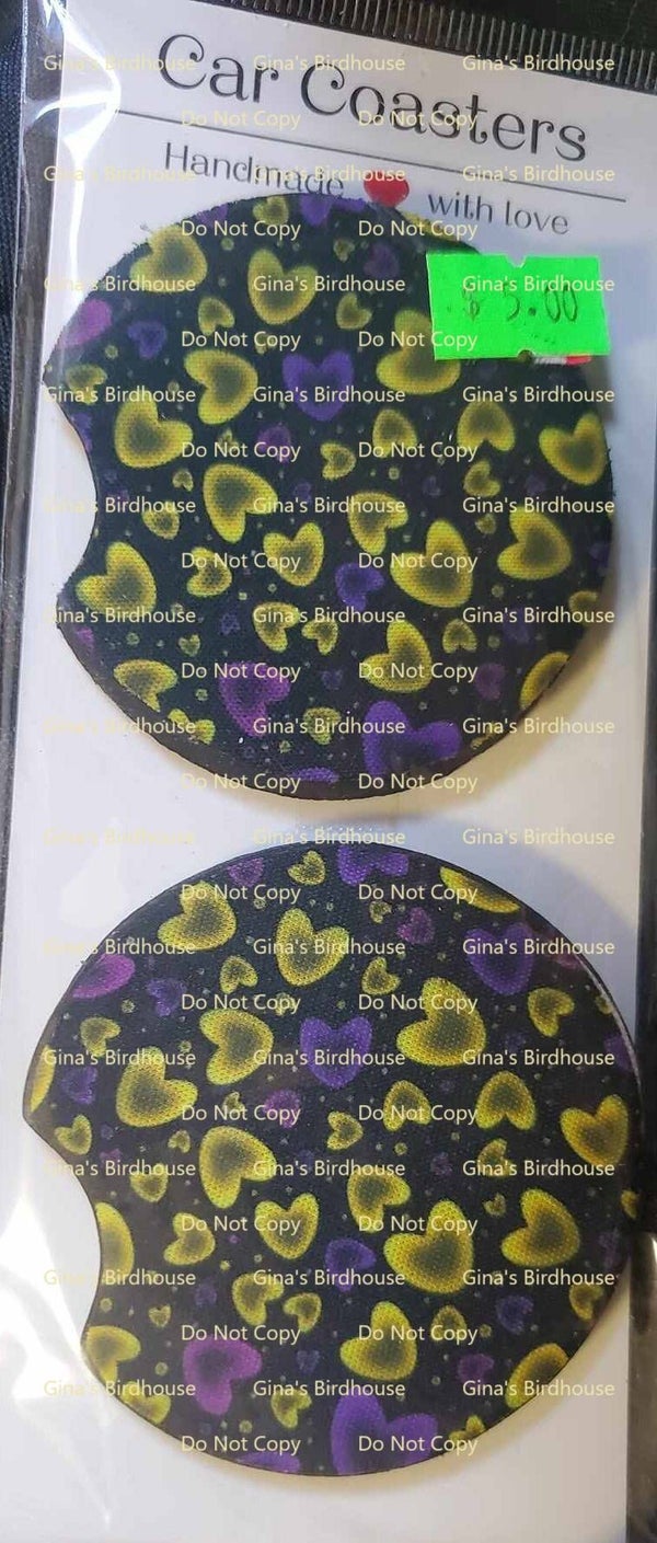 Purple & Gold Hearts