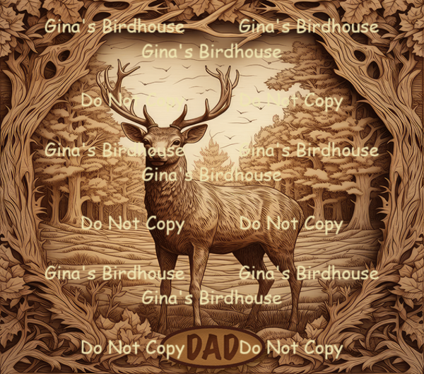 Engraved Deer Tumbler