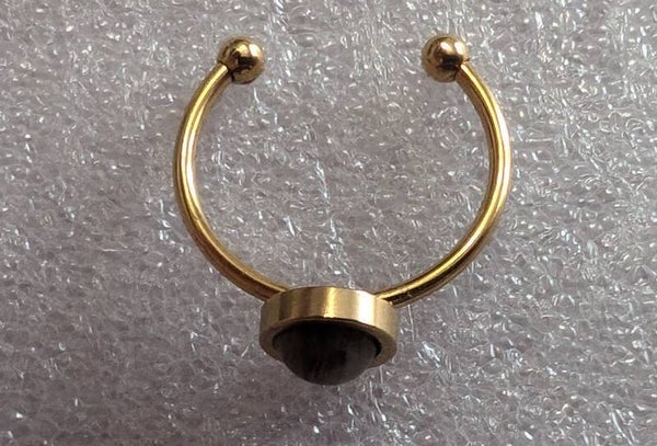 Adjustable size ring gold shank #109
