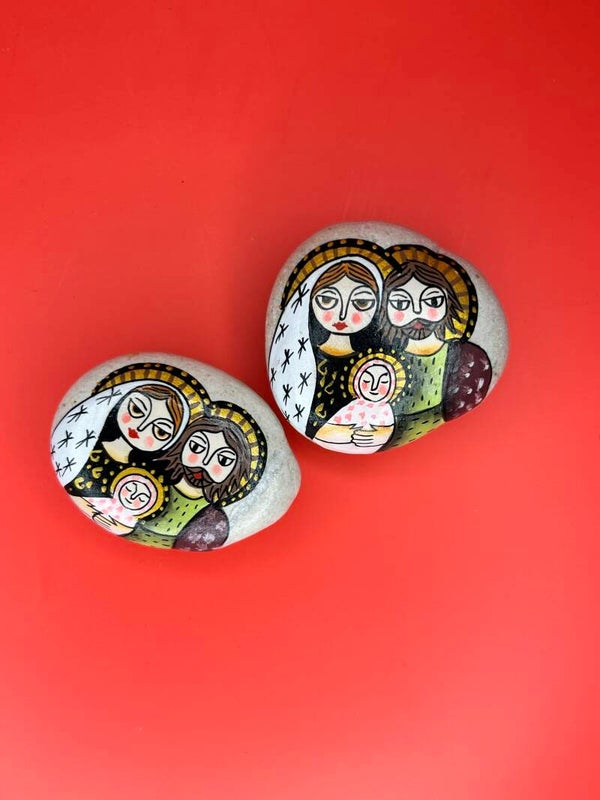 Sacra famiglia su pietra