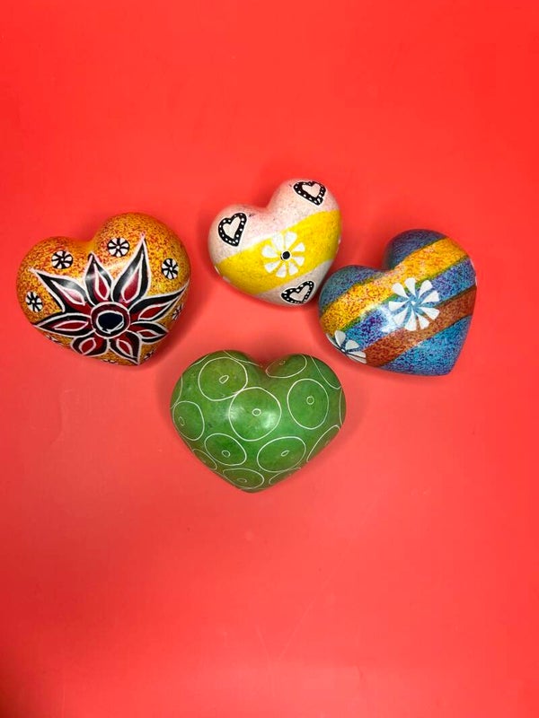 Cuori in pietra saponaria