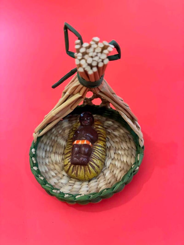 Gesù bambino in una capanna