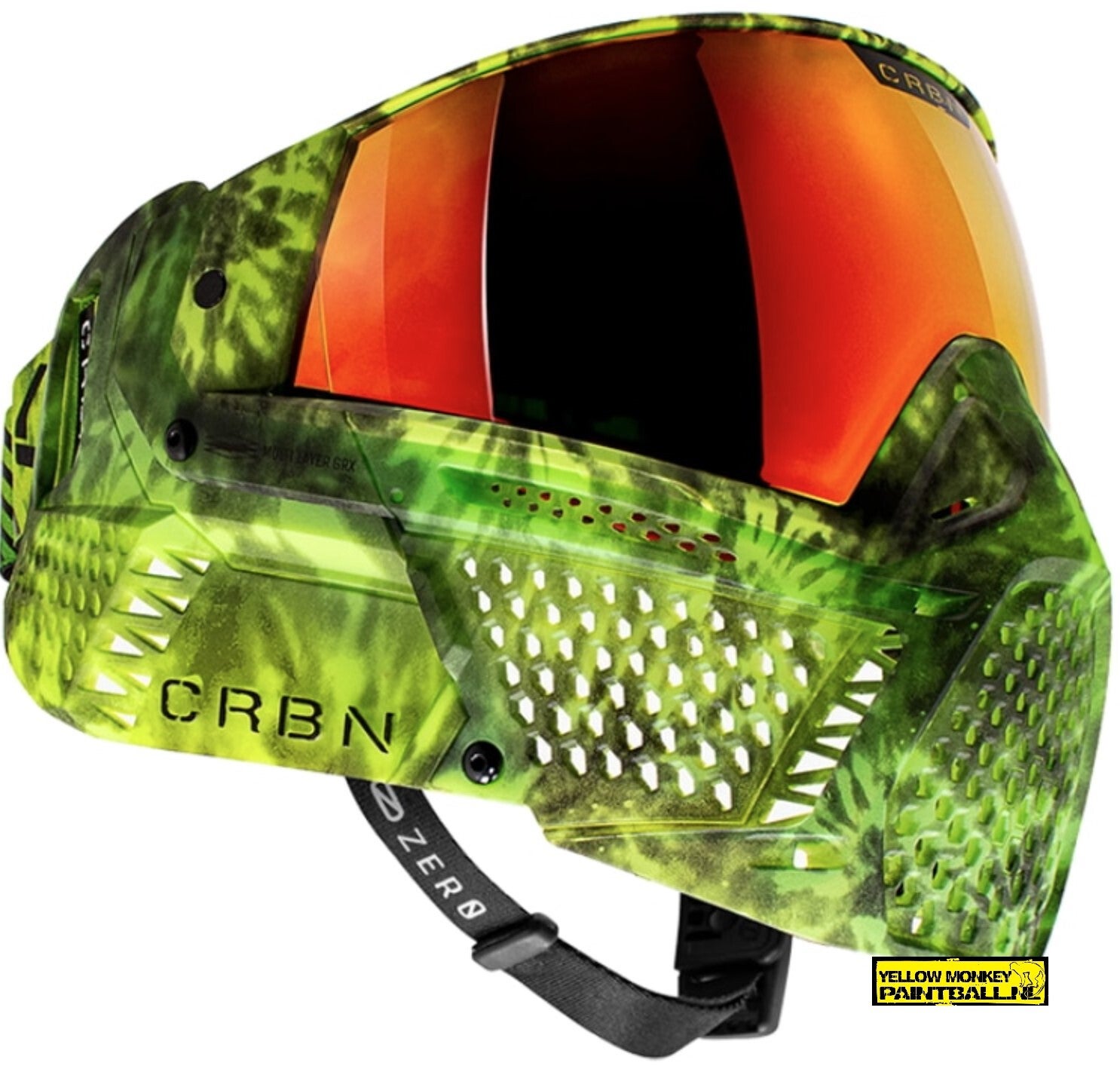 carbon zero pro tie dye gecko mask