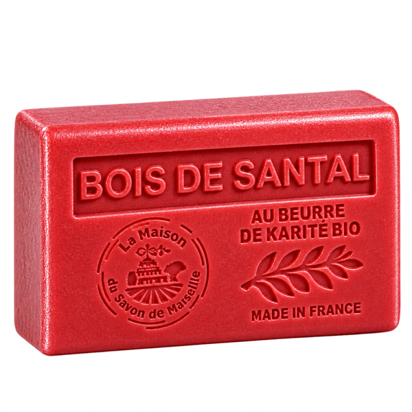 Savon solide parfumé au bois de santal et karité bio nourrissant