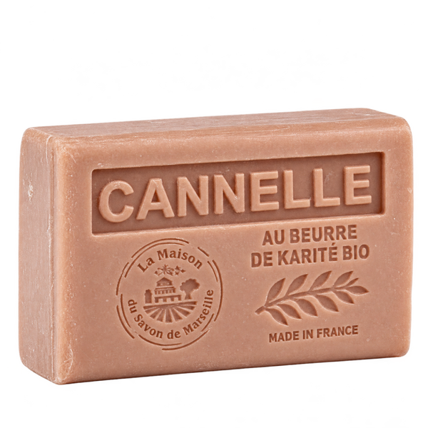 Savon solide parfum cannelle au beurre de karité bio nourrissant doux