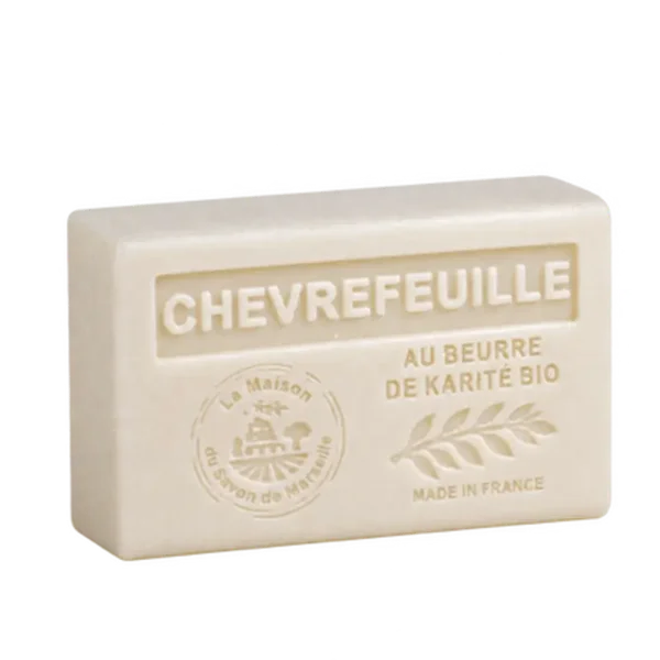 Savon solide chèvrefeuille au beurre de karité bio nourrissant naturel