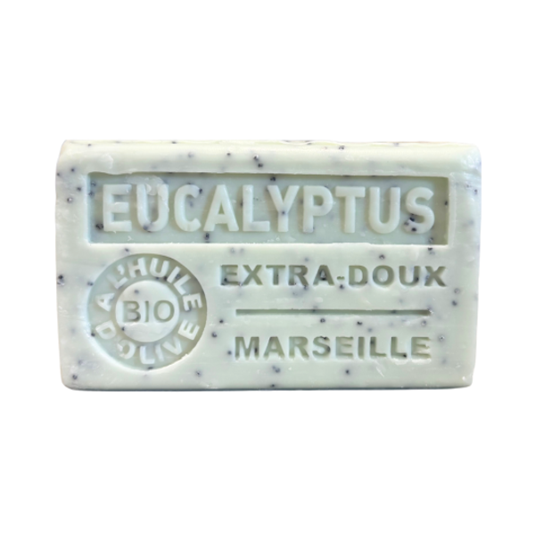 Savonnette artisanale exfoliante au eucalyptus