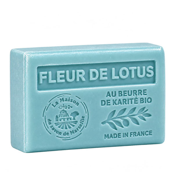 Savon artisanal fleur de lotus au beurre de karité bio nourrissant