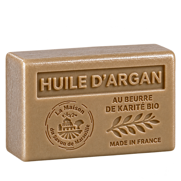Savon artisanal parfum huile d’argan du Maroc, enrichi en beurre de karité.