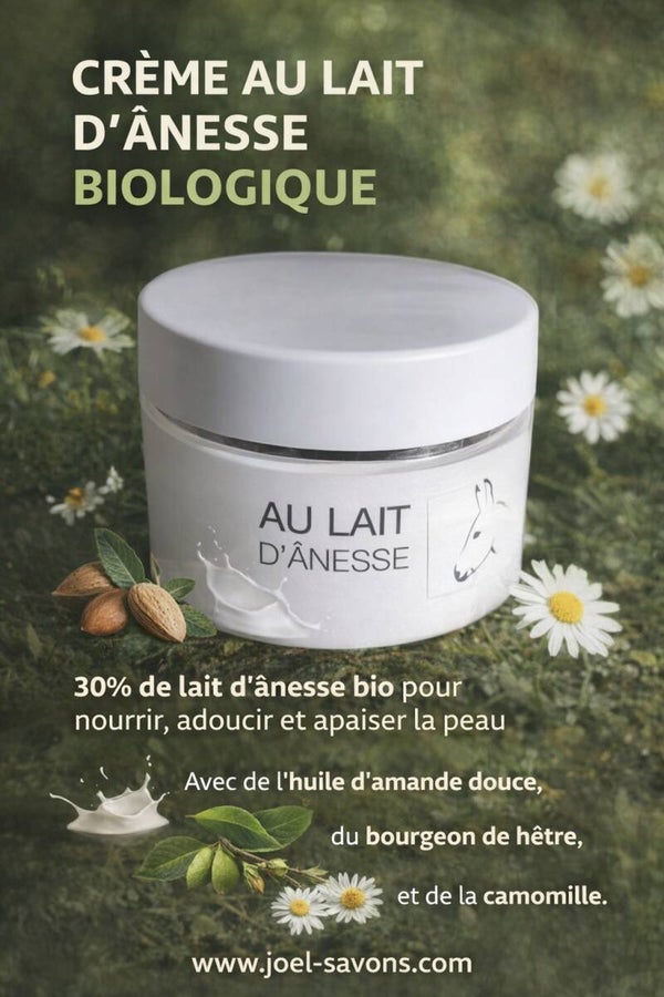 Crème au lait d’ânesse – Hydratation intense et éclat naturel