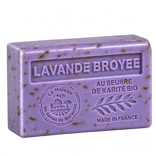 Savon solide artisanal exfoliant à la Lavande Broyée