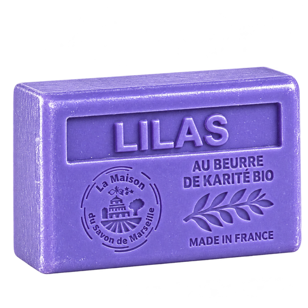 Savon solide artisanal parfumé au Lilas Mauve