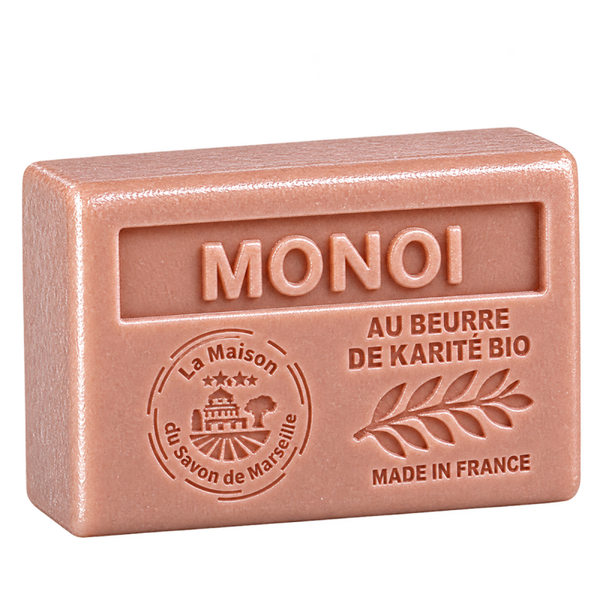 Savon artisanal parfum monoï, enrichi en beurre de karité bio