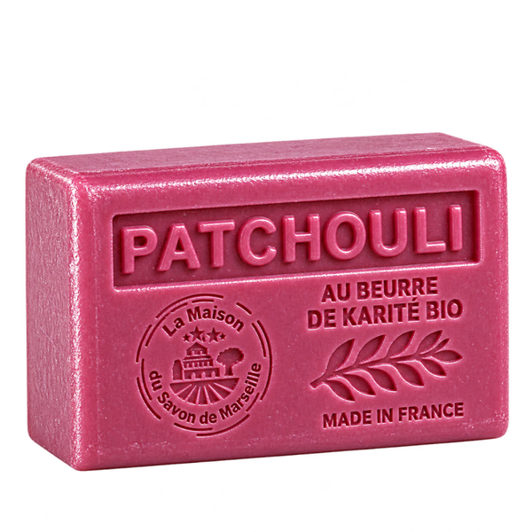Savon parfum patchouli, enrichi en beurre de karité nourrissant