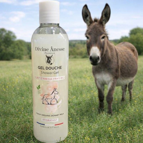 Gel douche au lait d’ânesse frais bio