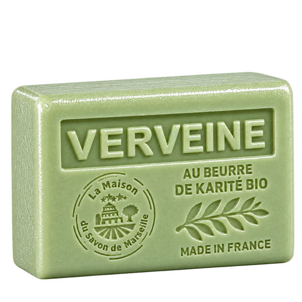 Savon artisanal parfum verveine, enrichi en beurre de karité bio