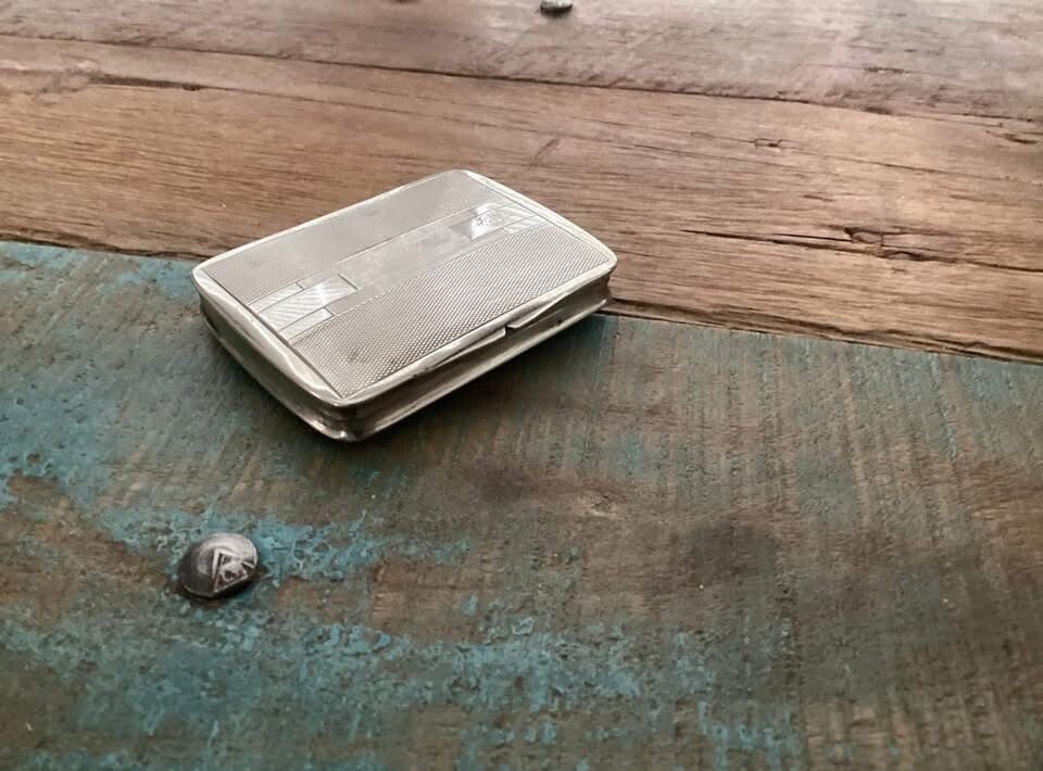 Art Deco Silver Cigarette / Card Case