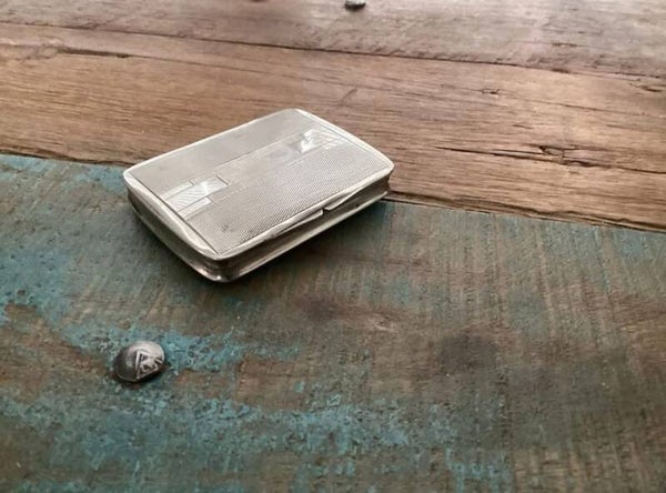 Art Deco Silver Cigarette / Card Case