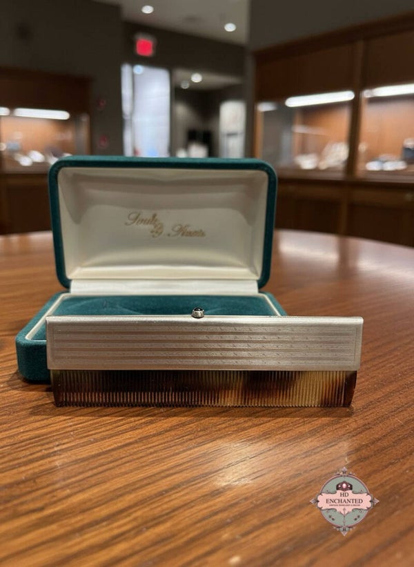 Art Deco "Platinon" Retractable Moustache Comb.