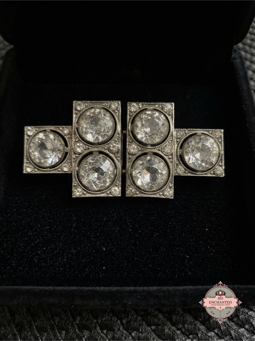 Antique Edwardian or Victorian-era Paste Stone Buckle