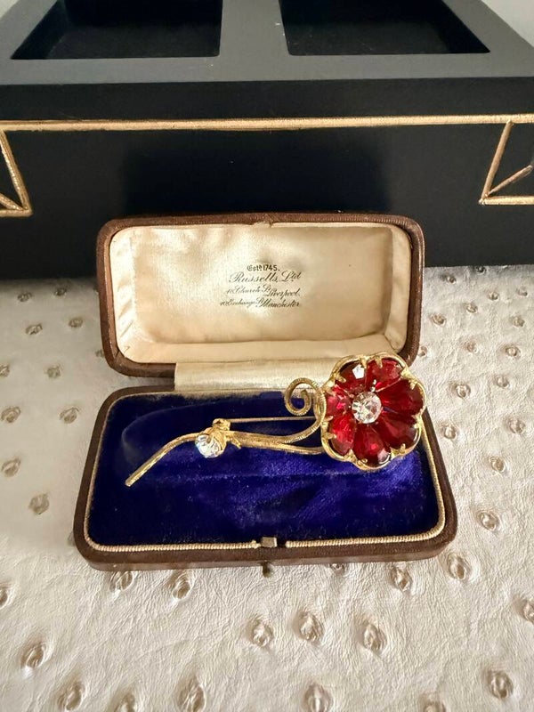 Vintage Rare Atwood Sawyer Floral Brooch