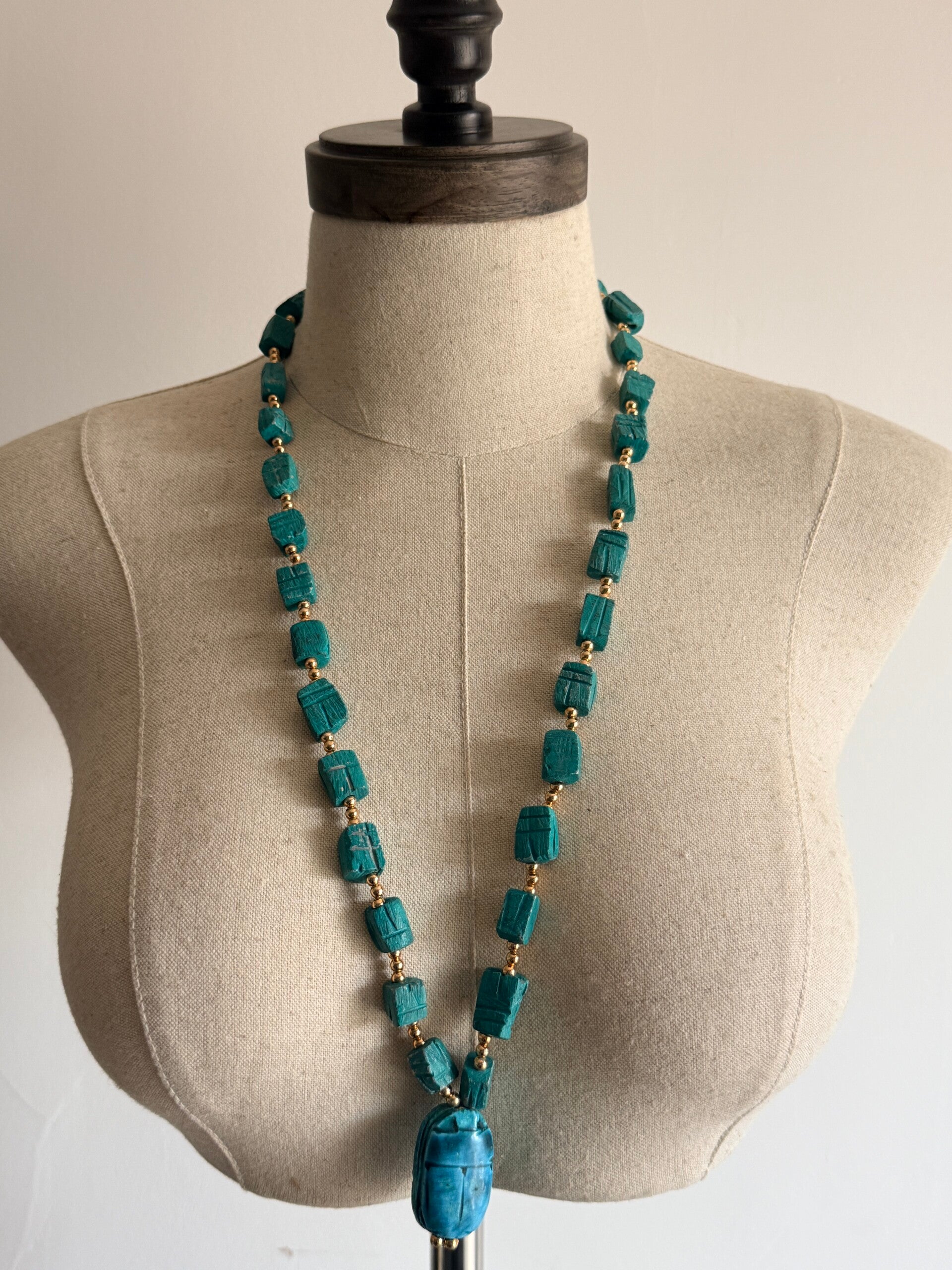 Vintage Egyptian Revival Scarab Beads