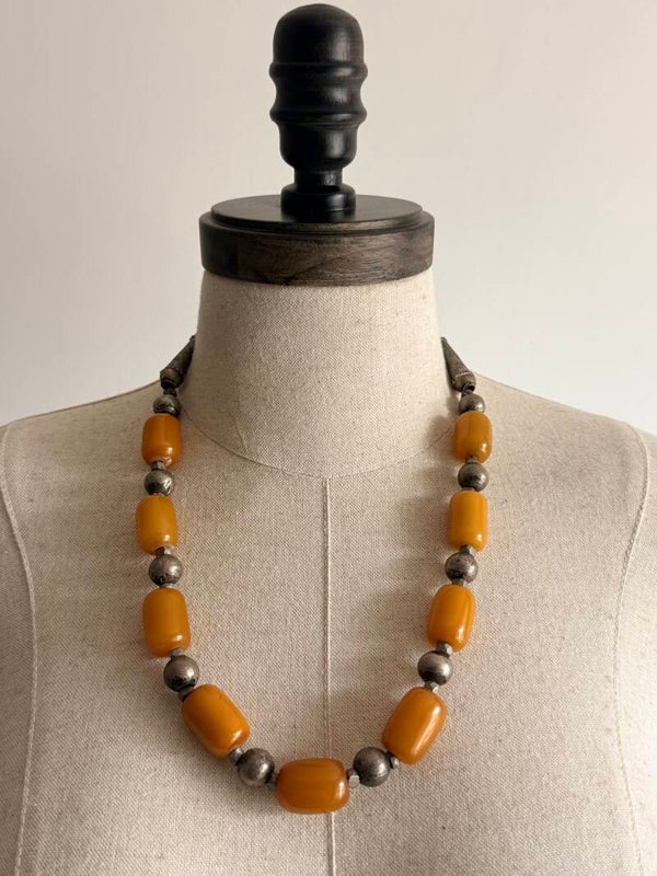 Vintage Butterscotch Bakelite Bedouin Necklace