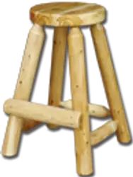 24" White Cedar Bar Stool - Available in Aspen, Cedar, Red Cedar, & Pine