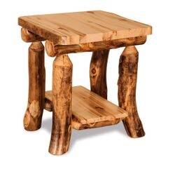 End Table With Shelf - Available in Aspen, Cedar, &amp; Pine