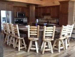 White Cedar Bar Stools - Available in Aspen, Cedar, Red Cedar, & Pine
